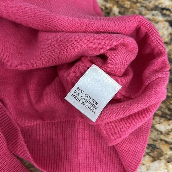 Peter Millar Cotton Cashmere Blend V-neck Pullover Sweater In Pink Size 4XL - Picture 6 of 10